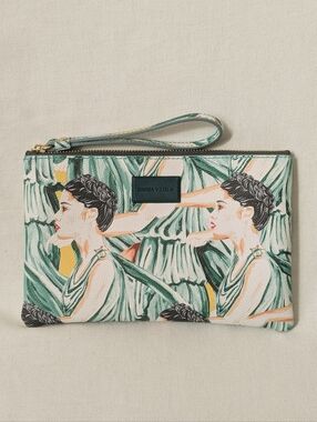 Bimba y Lola Clutch/Wristlet bag a distinctive print with stylized female figure